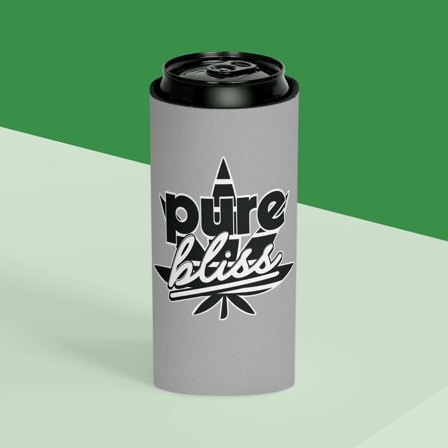 Can Cooler Pure Bliss Monotone Logo