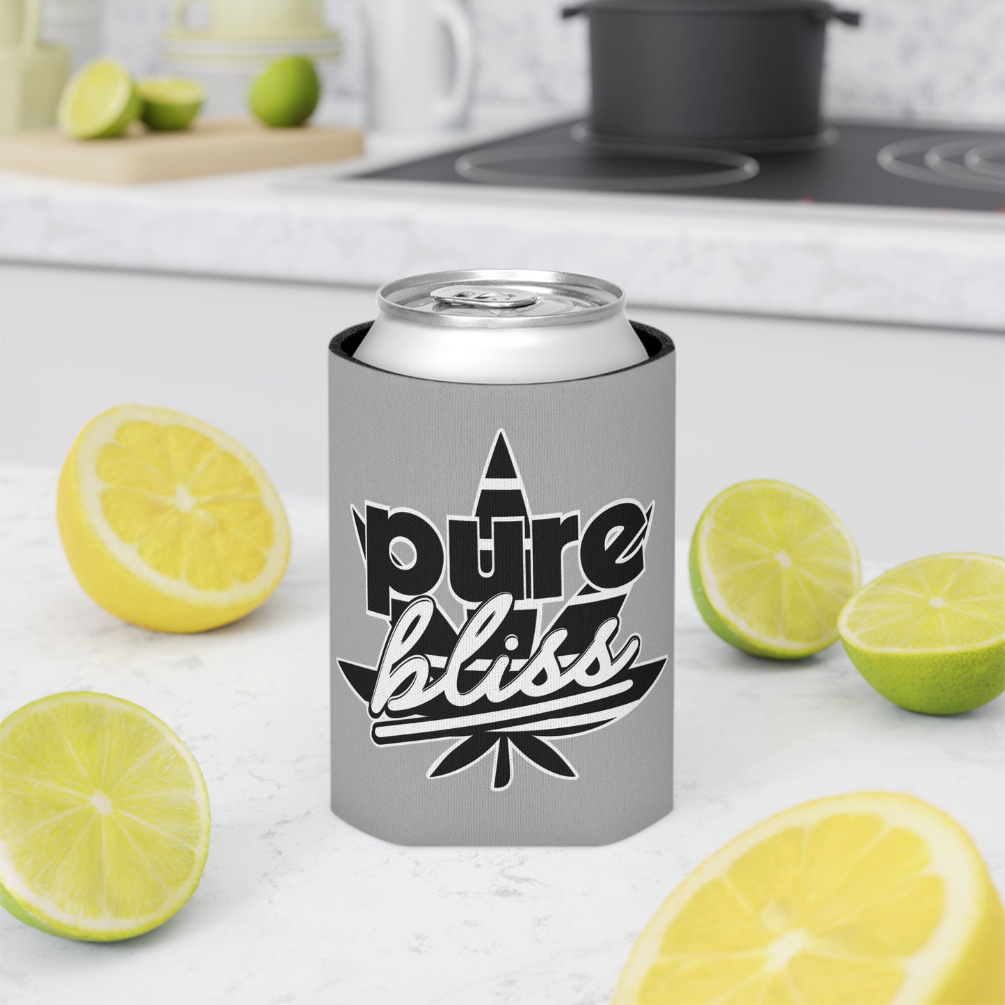 Can Cooler Pure Bliss Monotone Logo