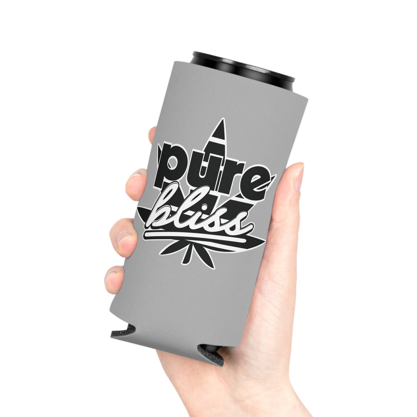 Can Cooler Pure Bliss Monotone Logo