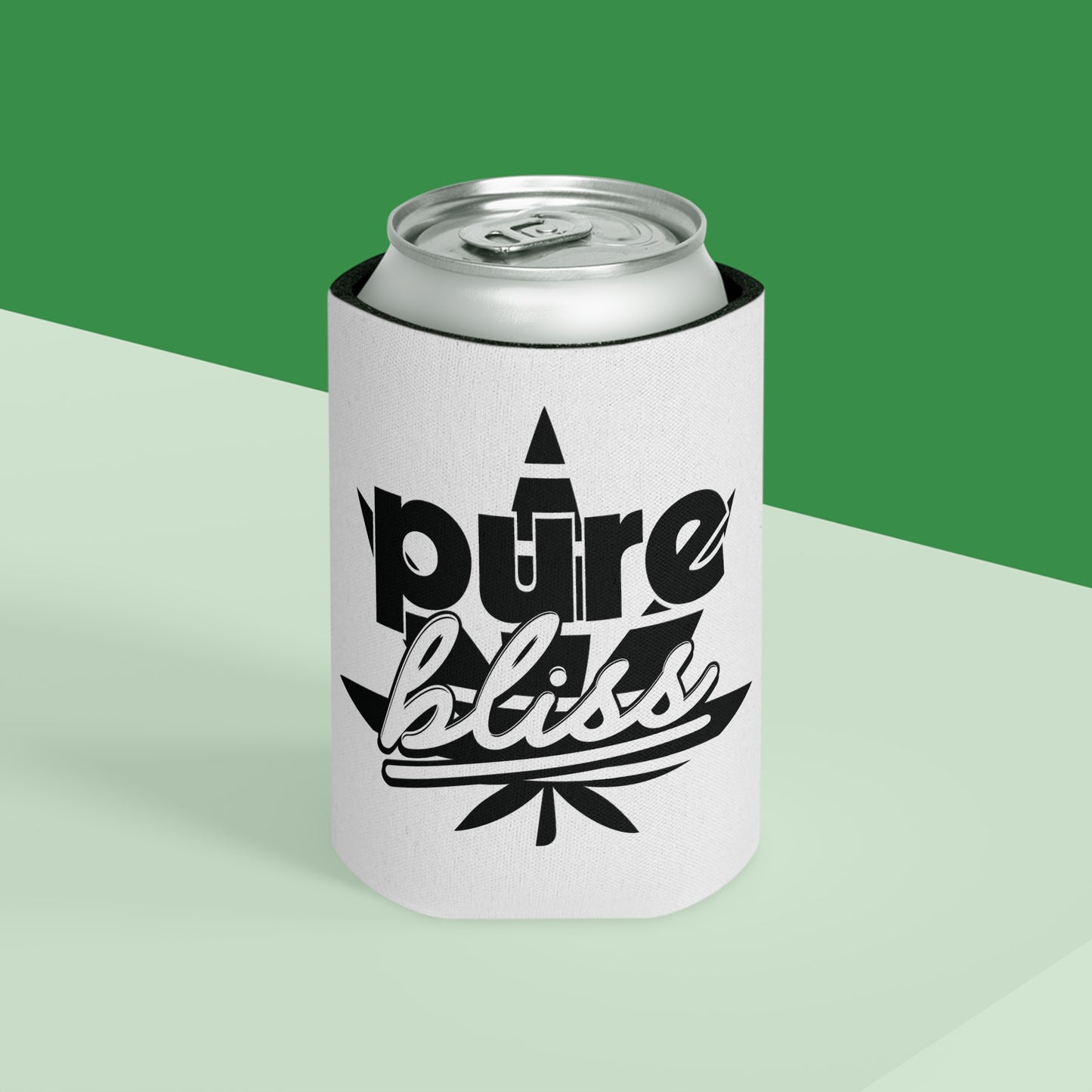 Can Cooler Pure Bliss Monotone Logo