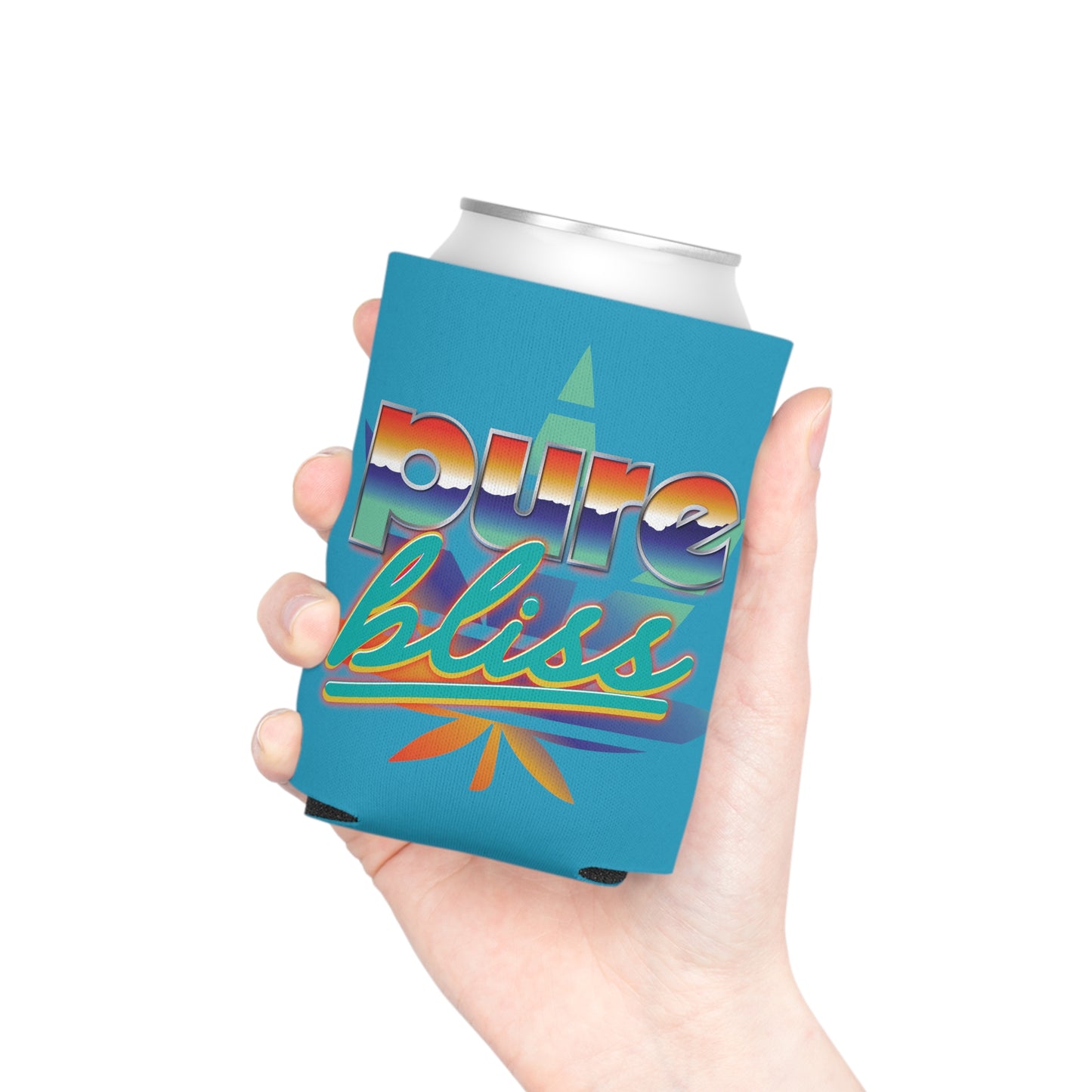 Can Cooler Pure Bliss Vaporwave Logo