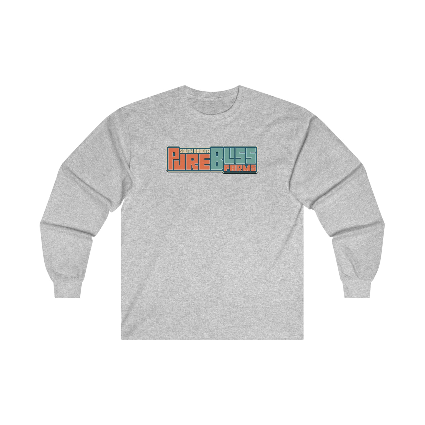 Long Sleeve Tee Orange and Teal Logo