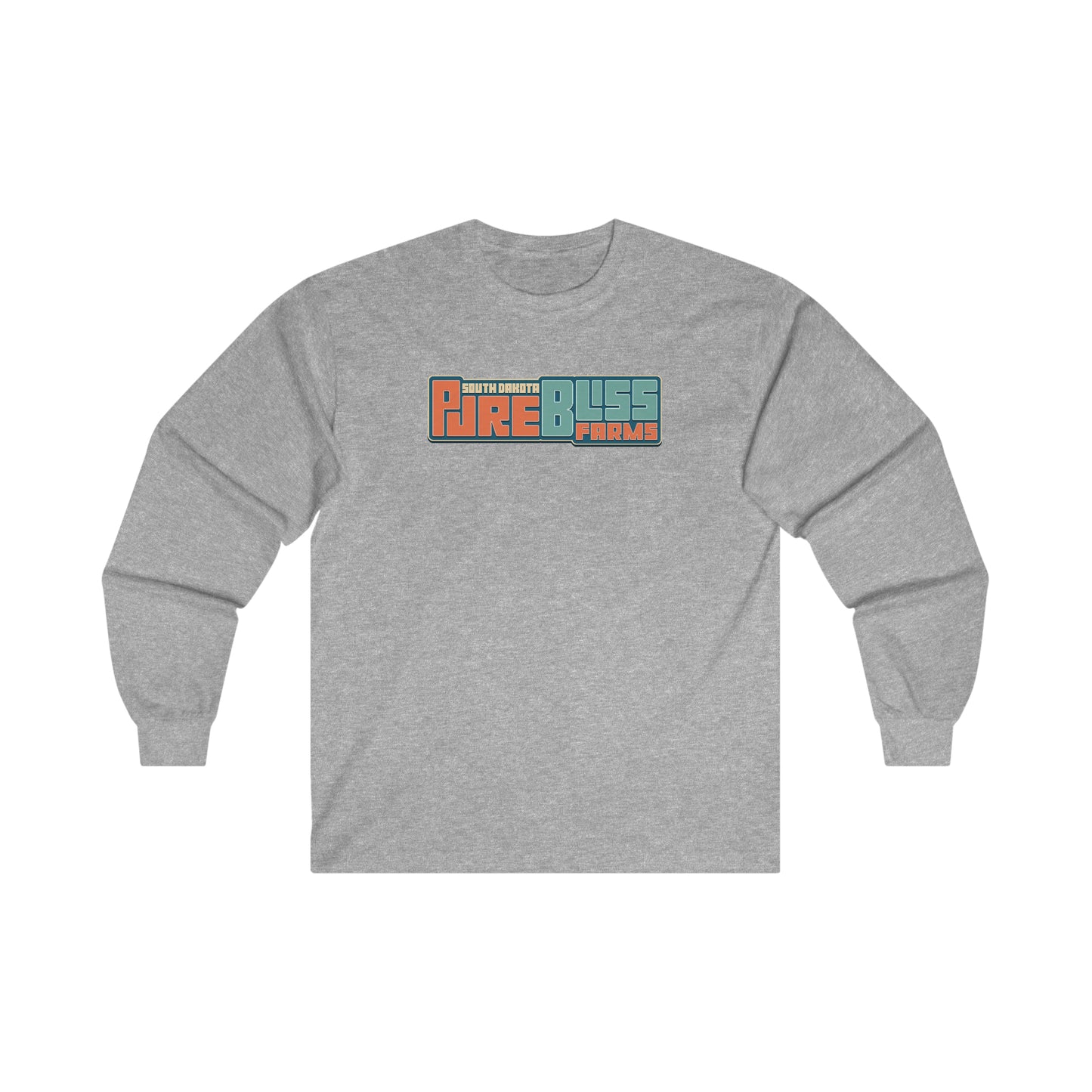 Long Sleeve Tee Orange and Teal Logo