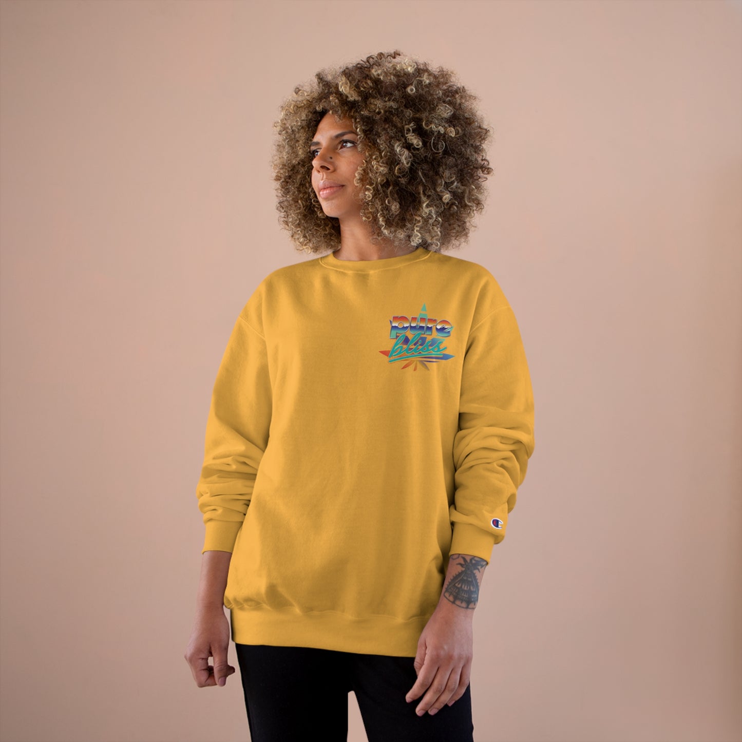 Champion Sweatshirt Pure Bliss Vaporwave logo