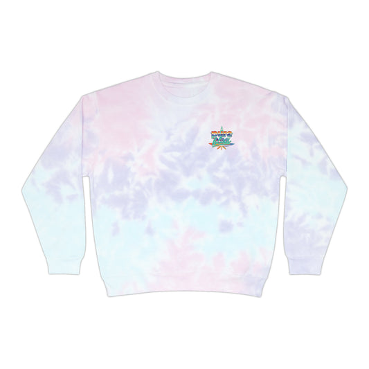 Unisex Tie-Dye Sweatshirt Pure Bliss Vaporwave Logo