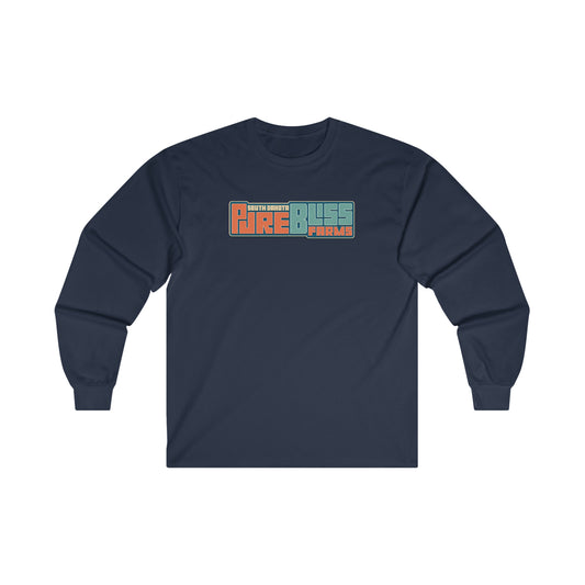 Long Sleeve Tee Orange and Teal Logo