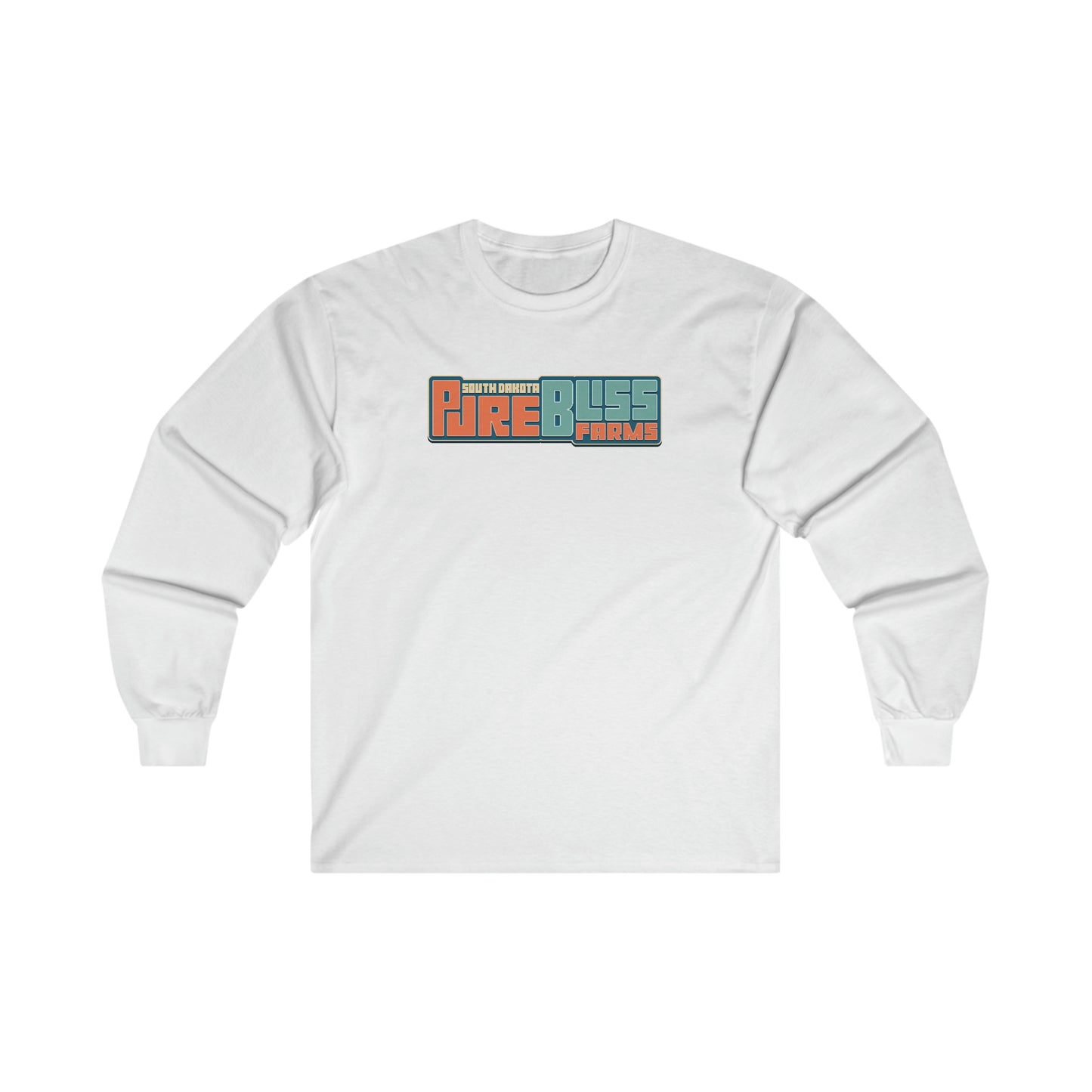 Long Sleeve Tee Orange and Teal Logo