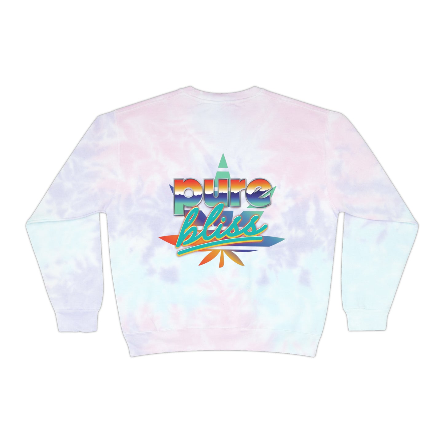 Unisex Tie-Dye Sweatshirt Pure Bliss Vaporwave Logo