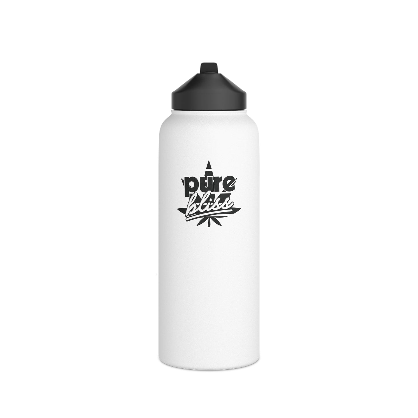 Stainless Steel Water Bottle Pure Bliss Monotone Logo