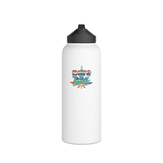 Stainless Steel Water Bottle Pure Bliss Vaporwave Logo