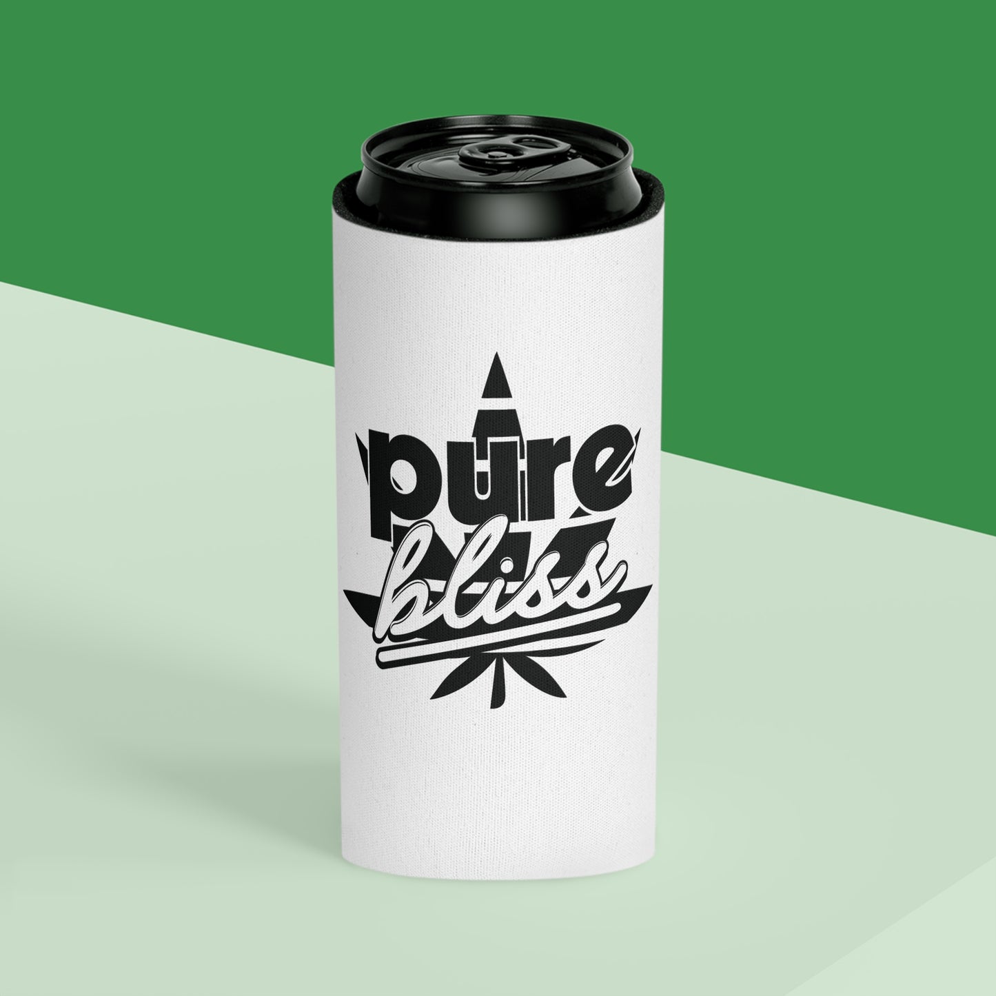 Can Cooler Pure Bliss Monotone Logo