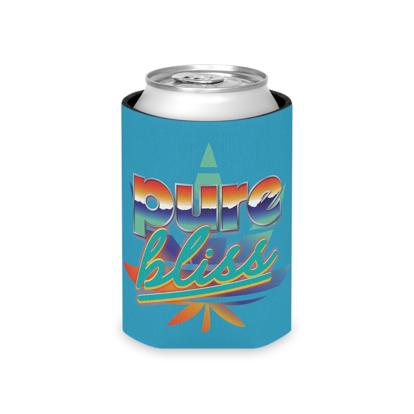 Can Cooler Pure Bliss Vaporwave Logo