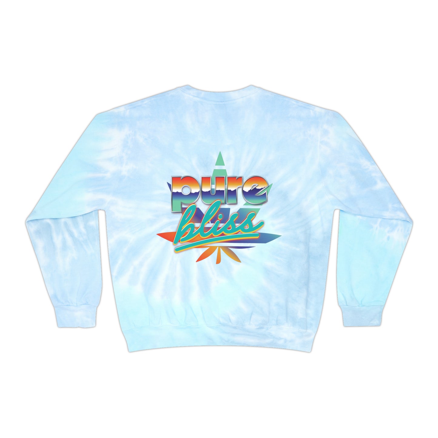 Unisex Tie-Dye Sweatshirt Pure Bliss Vaporwave Logo