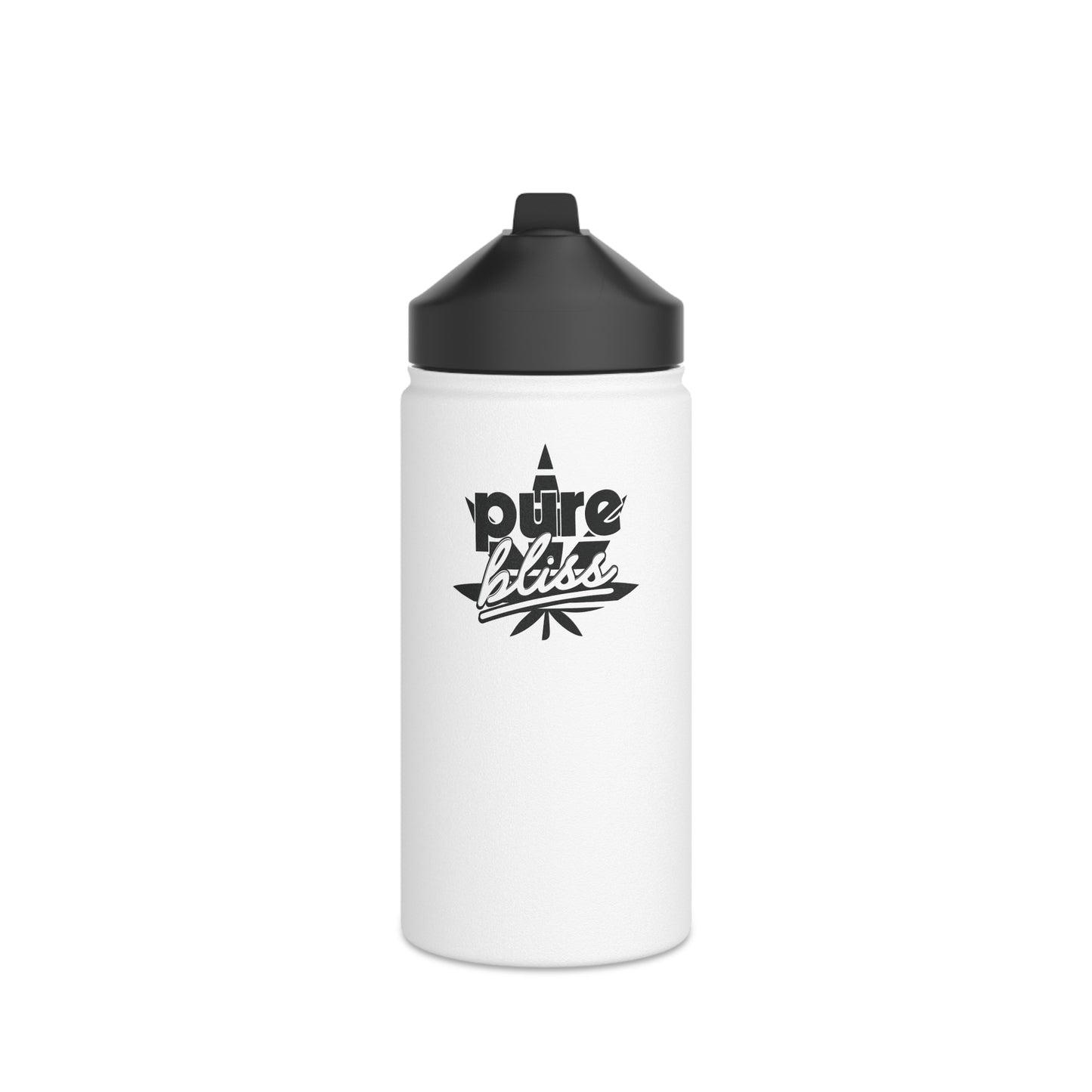 Stainless Steel Water Bottle Pure Bliss Monotone Logo