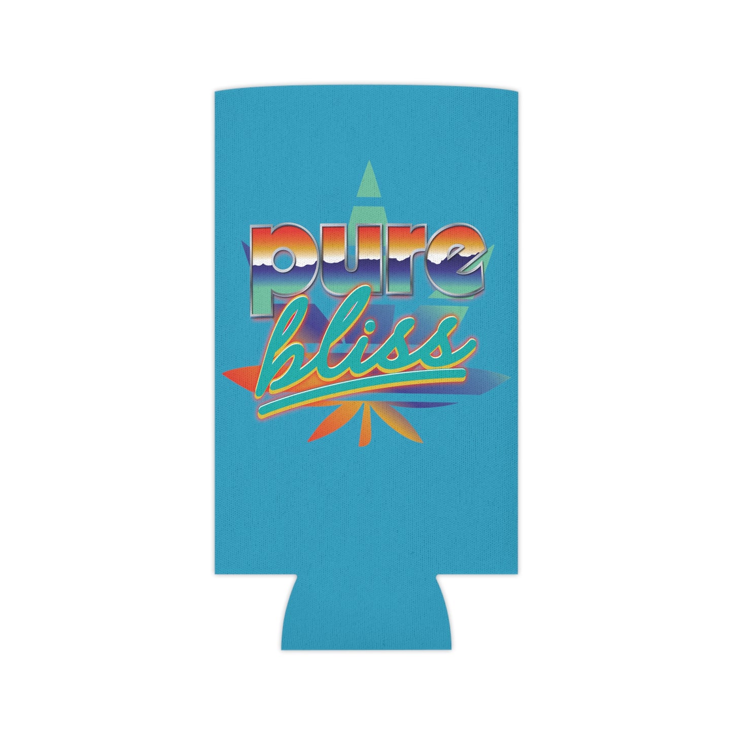 Can Cooler Pure Bliss Vaporwave Logo