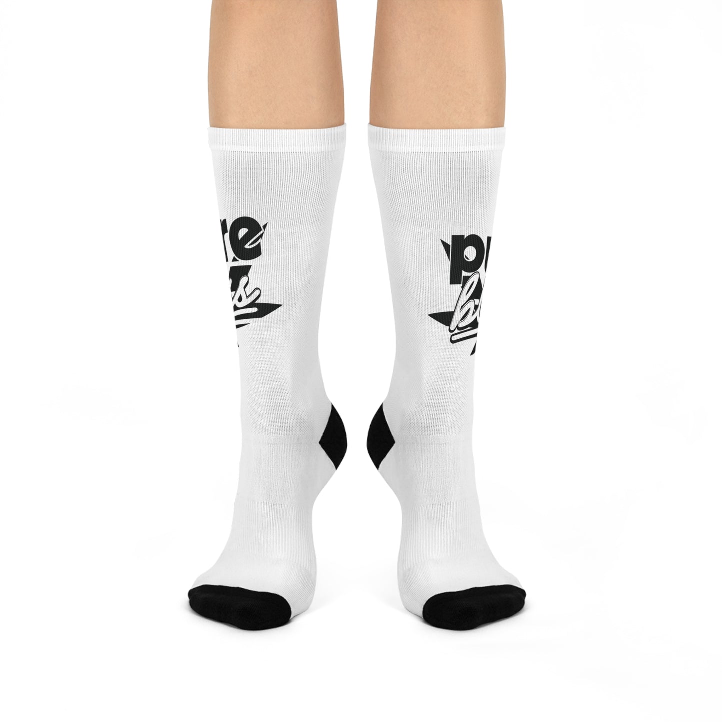 Cushioned Crew Socks Monotone Logo