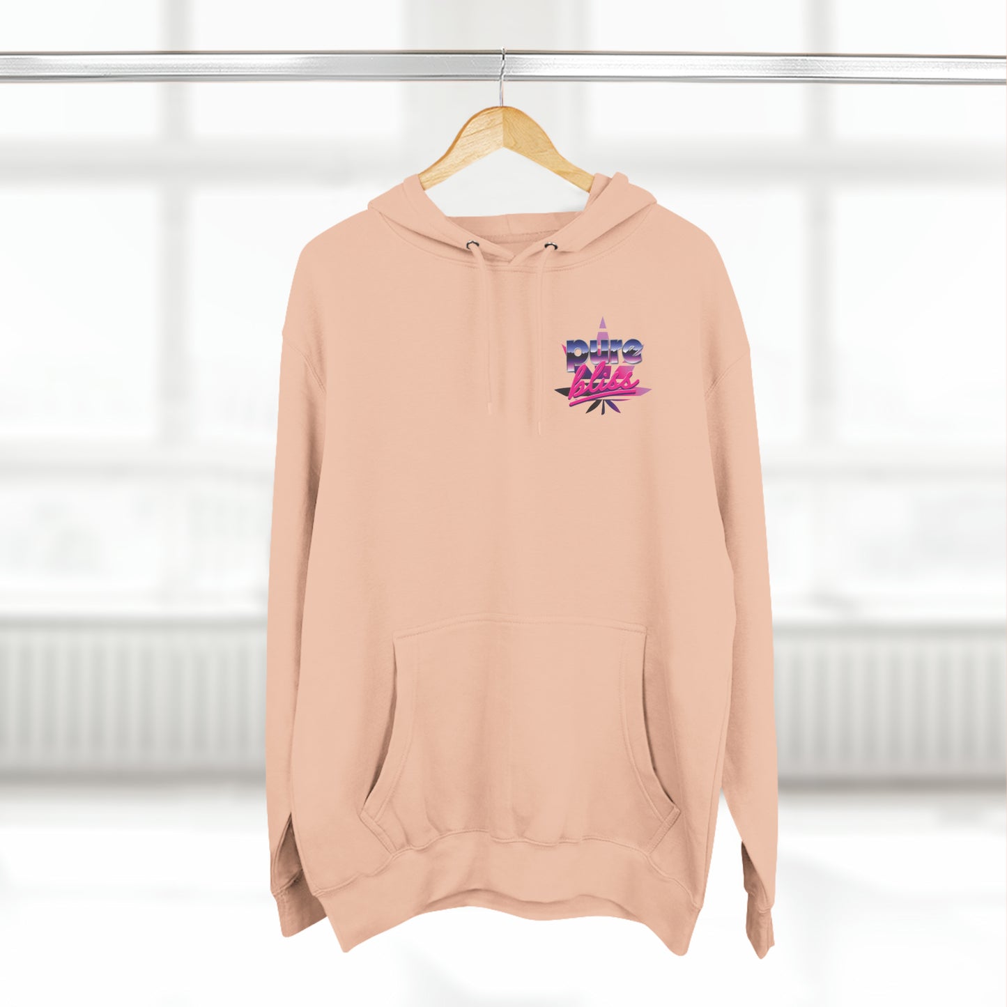 Unisex Premium Pullover Hoodie Pure Bliss Vaporwave Logo