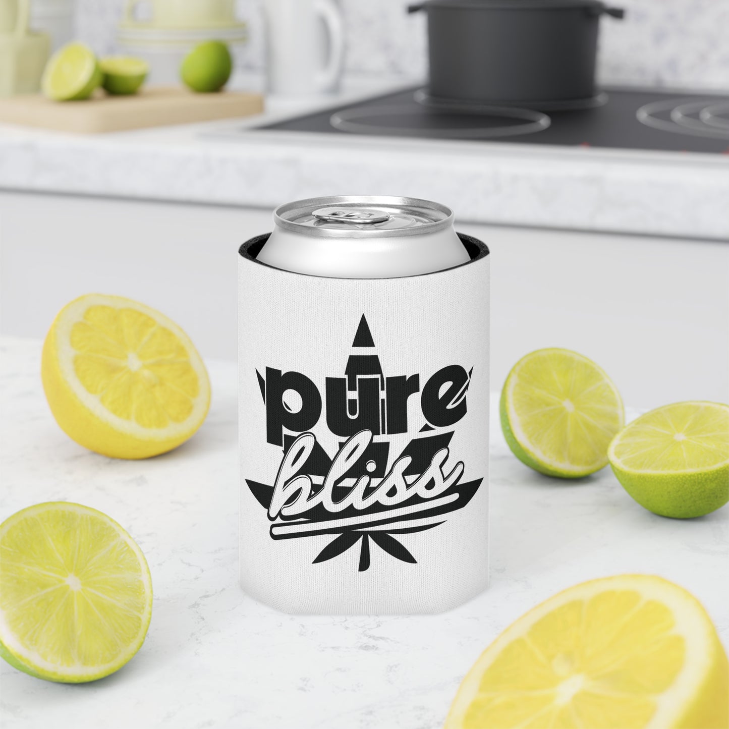 Can Cooler Pure Bliss Monotone Logo