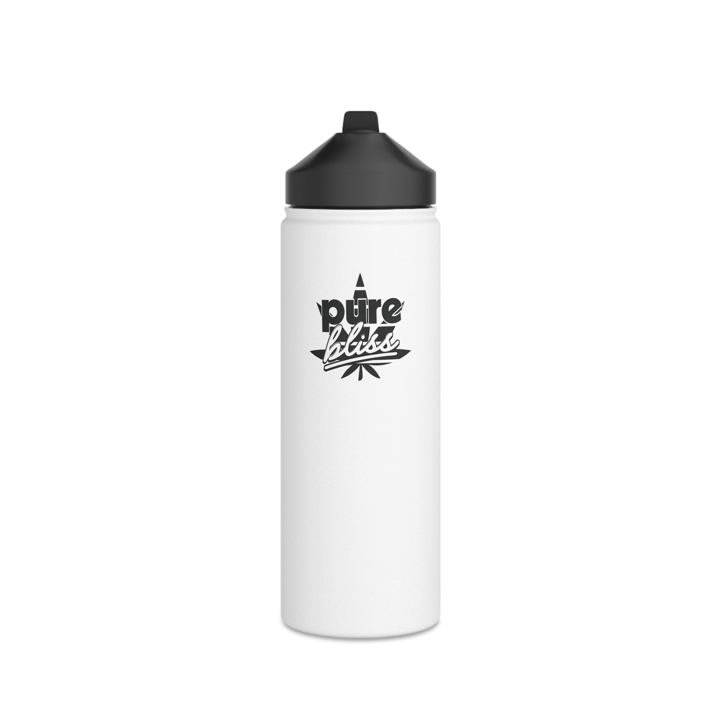 Stainless Steel Water Bottle Pure Bliss Monotone Logo