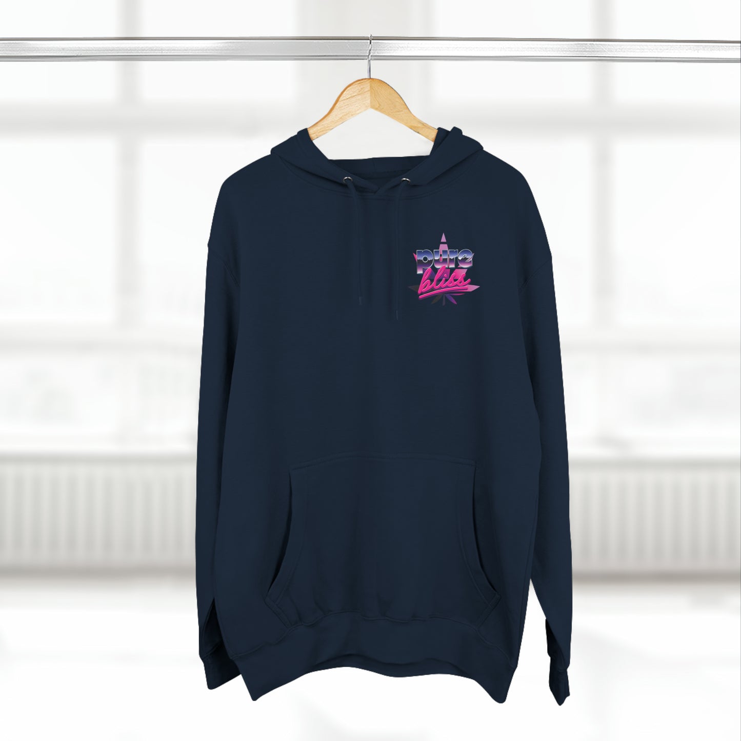 Unisex Premium Pullover Hoodie Pure Bliss Vaporwave Logo