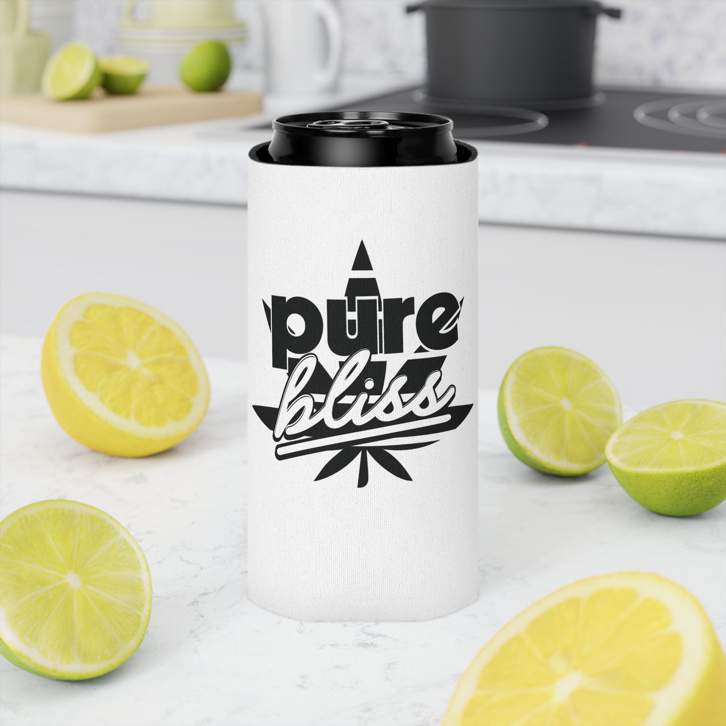 Can Cooler Pure Bliss Monotone Logo