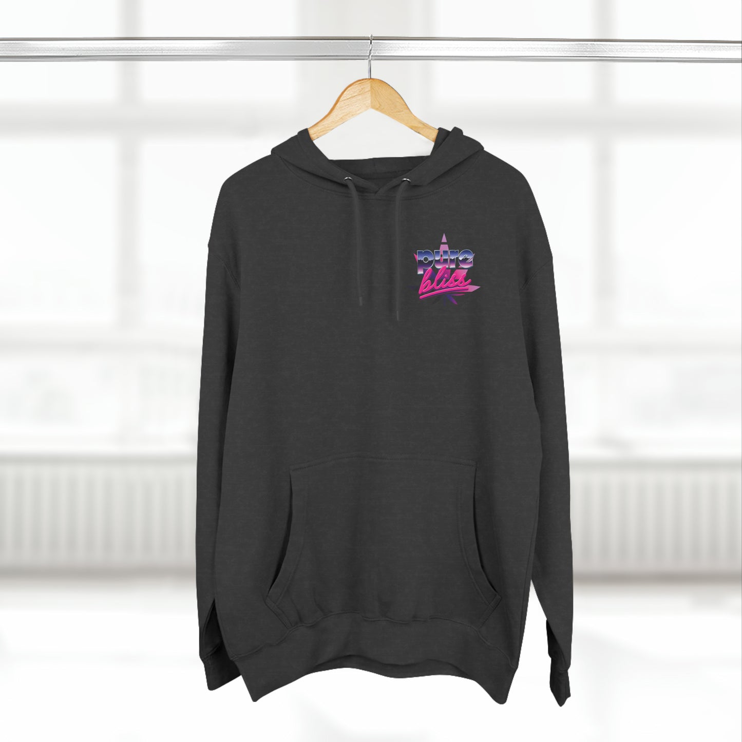 Unisex Premium Pullover Hoodie Pure Bliss Vaporwave Logo