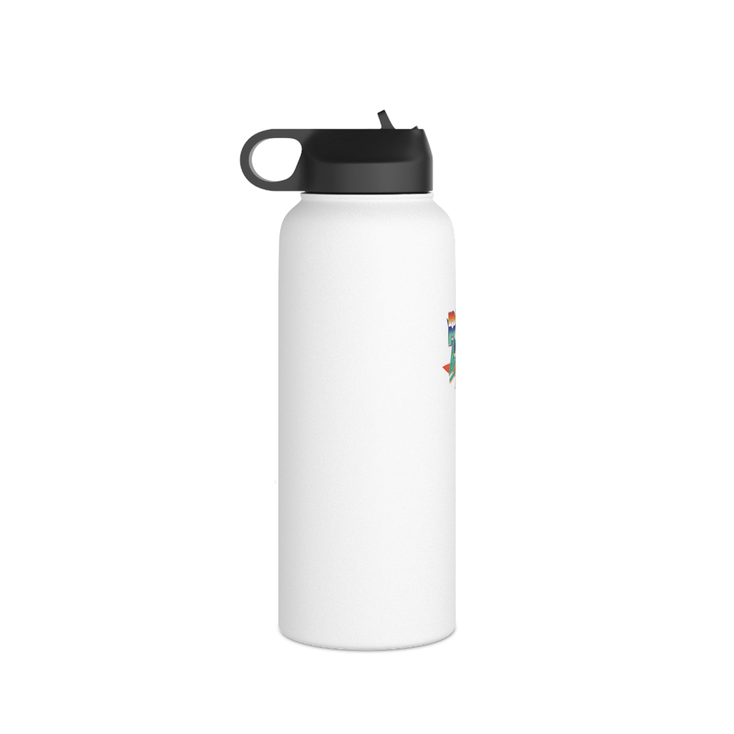 Stainless Steel Water Bottle Pure Bliss Vaporwave Logo