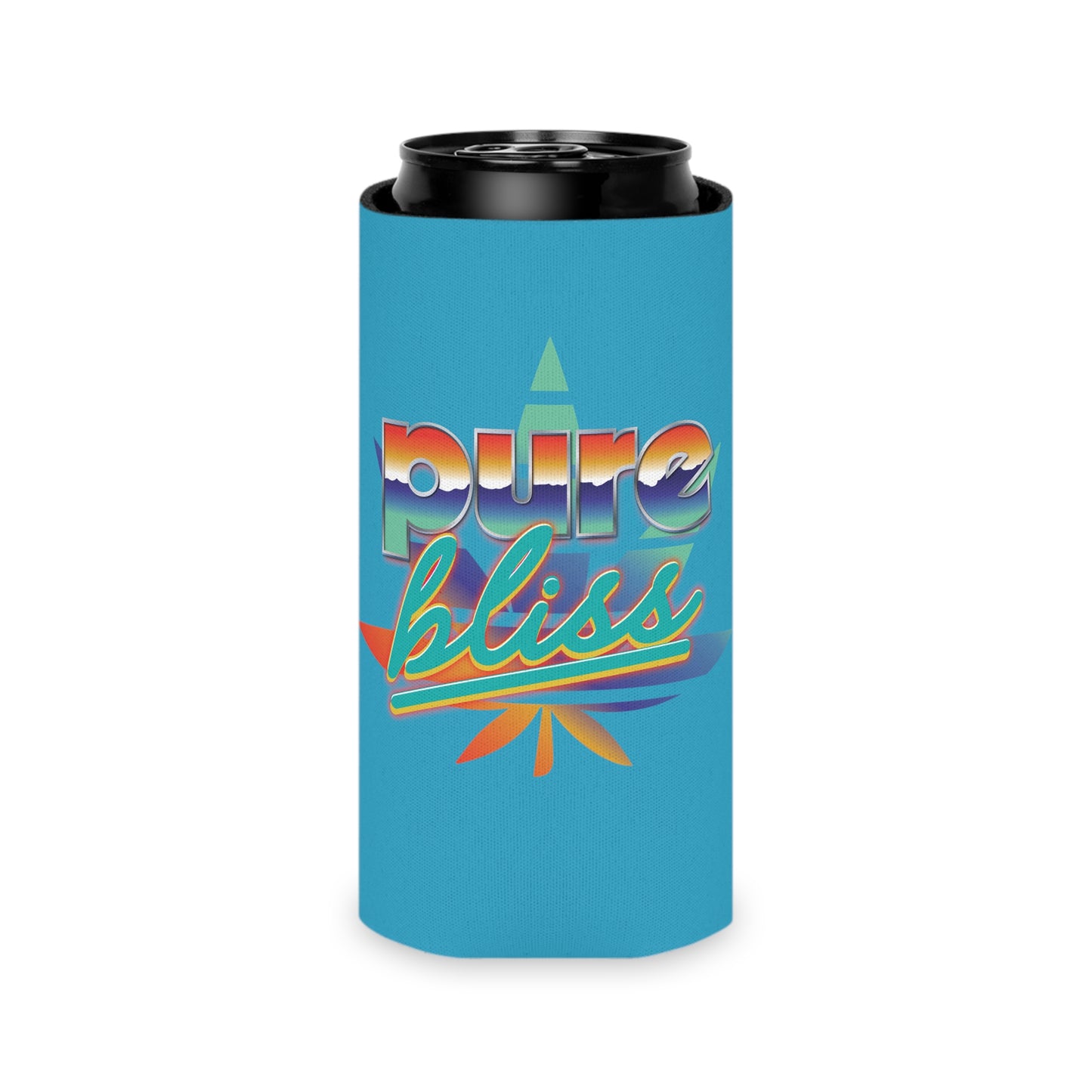 Can Cooler Pure Bliss Vaporwave Logo