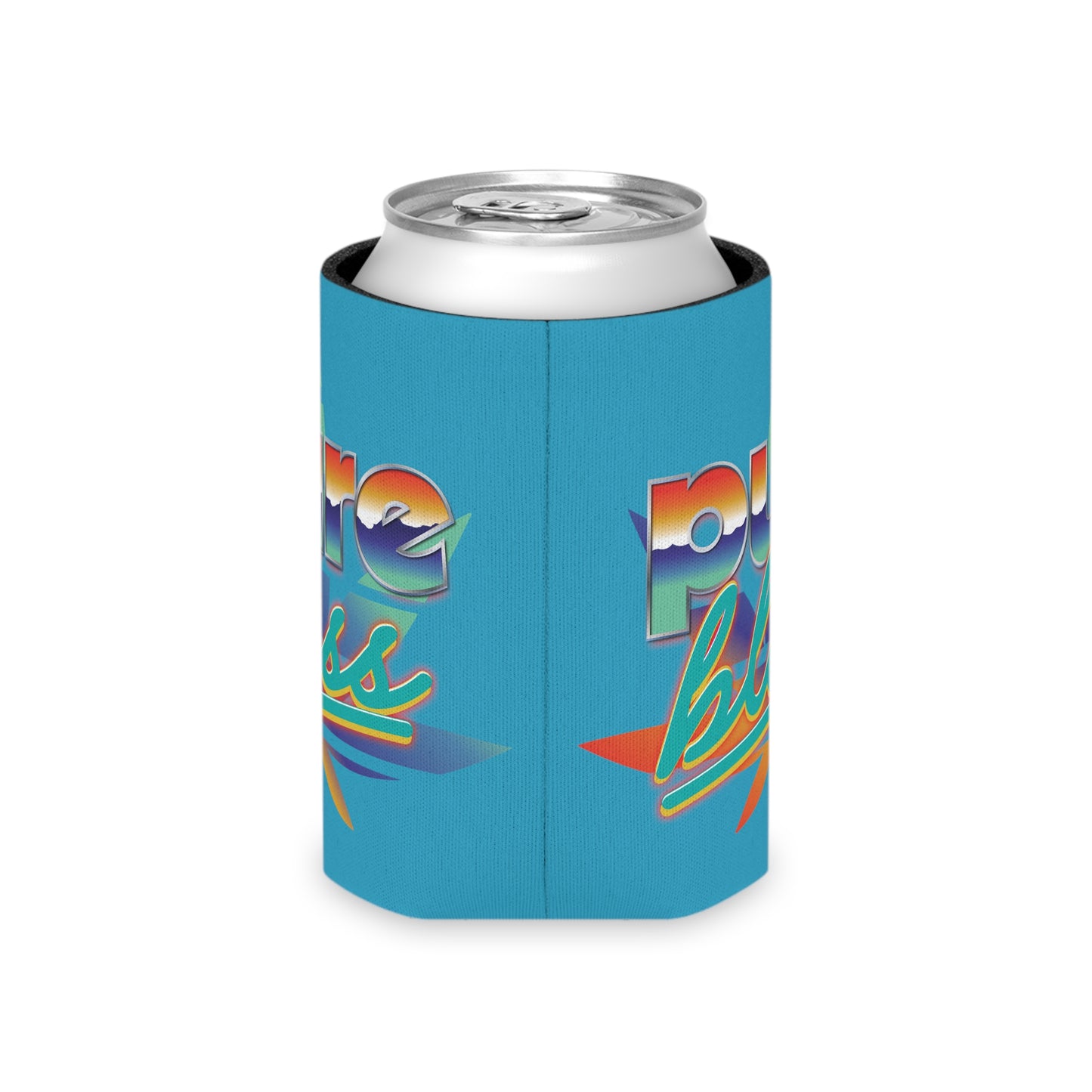 Can Cooler Pure Bliss Vaporwave Logo