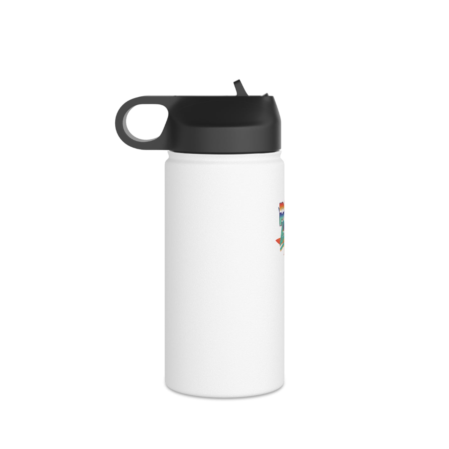 Stainless Steel Water Bottle Pure Bliss Vaporwave Logo