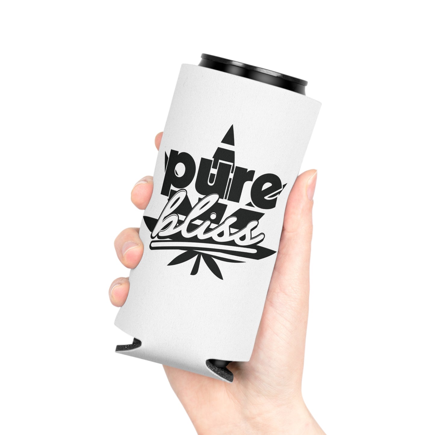 Can Cooler Pure Bliss Monotone Logo