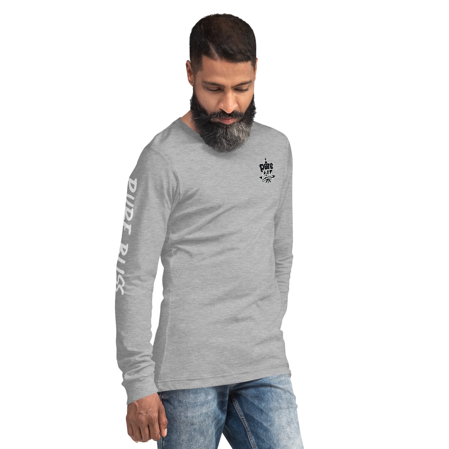 Unisex Long Sleeve Tee Pure Bliss Monotone Logo