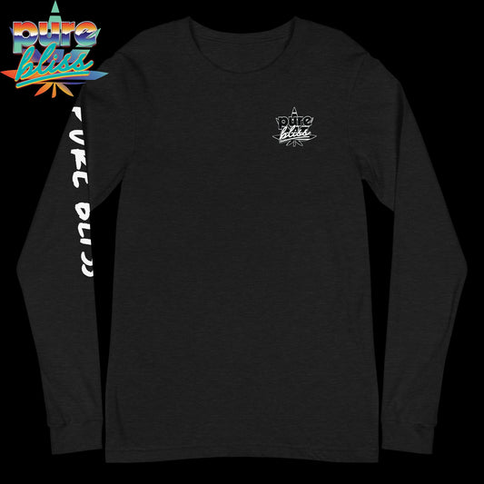 Unisex Long Sleeve Tee - Pure Bliss Vaporwave Logo