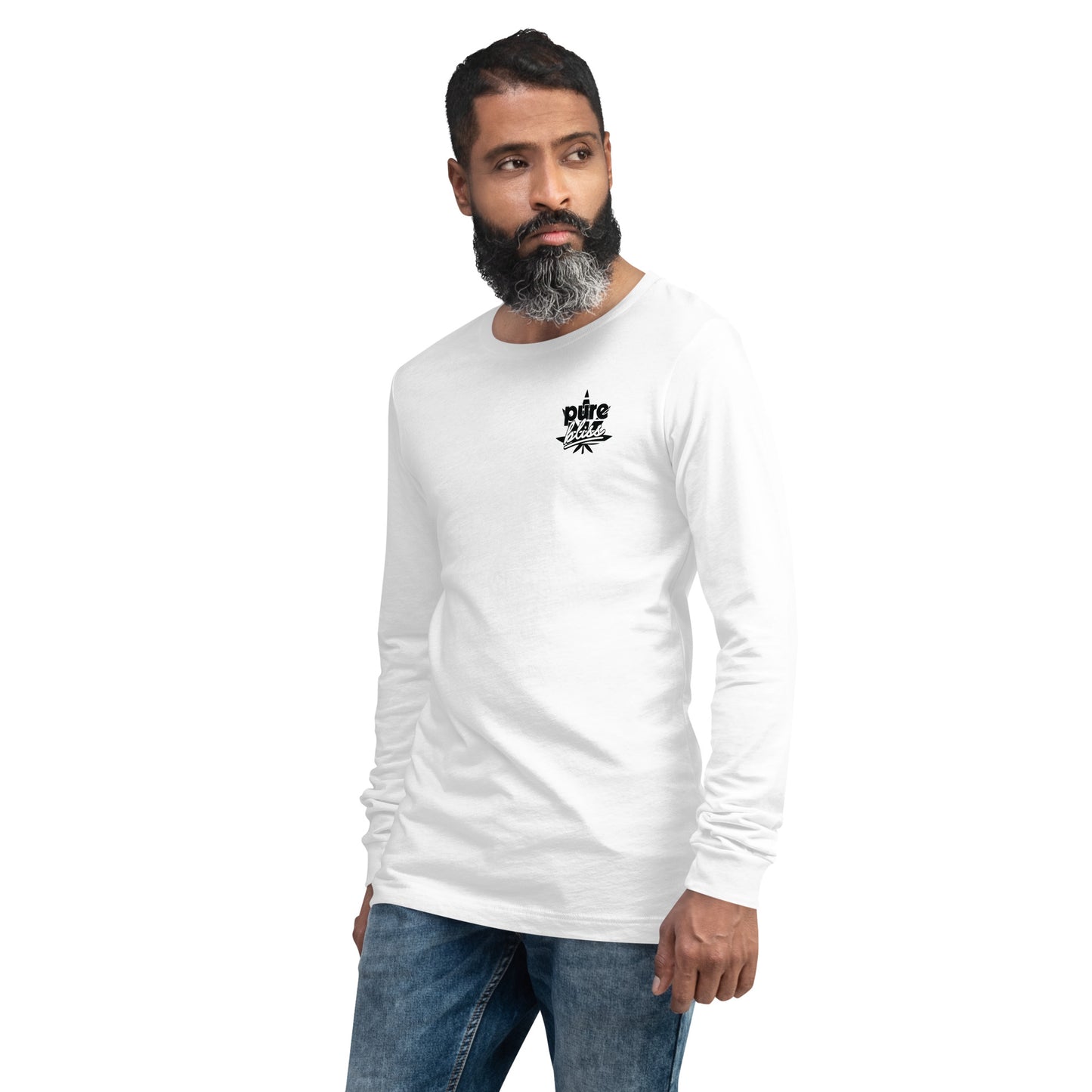 Unisex Long Sleeve Tee Pure Bliss Monotone Logo