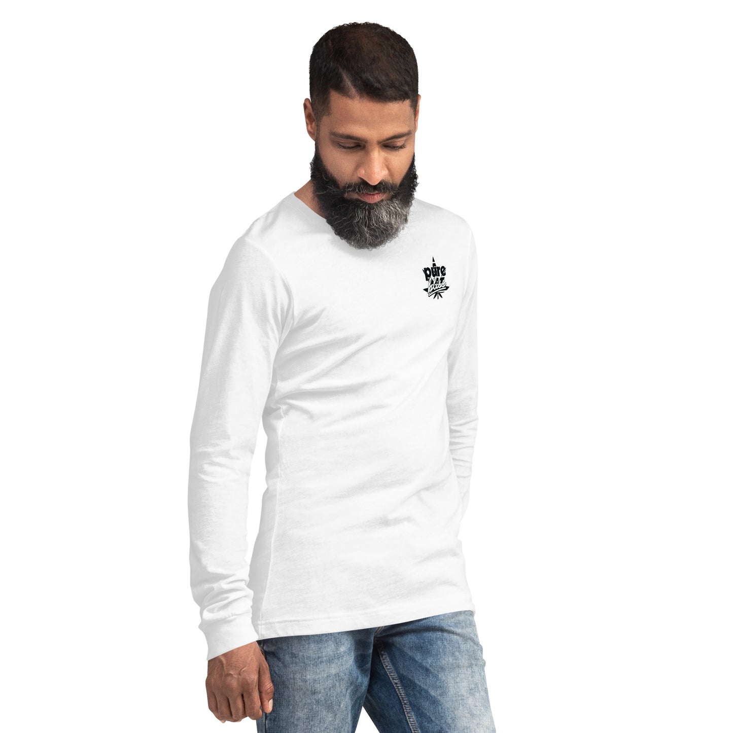 Unisex Long Sleeve Tee Pure Bliss Monotone Logo